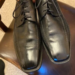 Brass boot deerskin leather bike toe shoes Sz 9